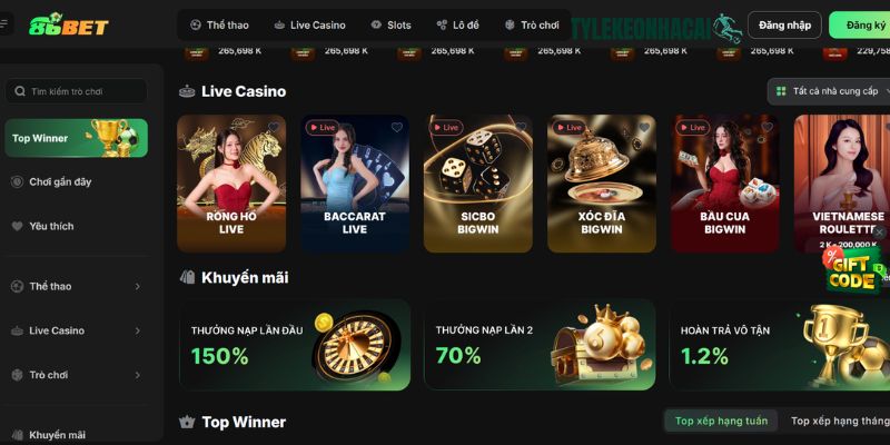 86BET ghi dấu ấn với thiết kế đơn giản và tốc độ tải trang mượt mà 86BET ghi dấu ấn với thiết kế đơn giản và tốc độ tải trang mượt mà